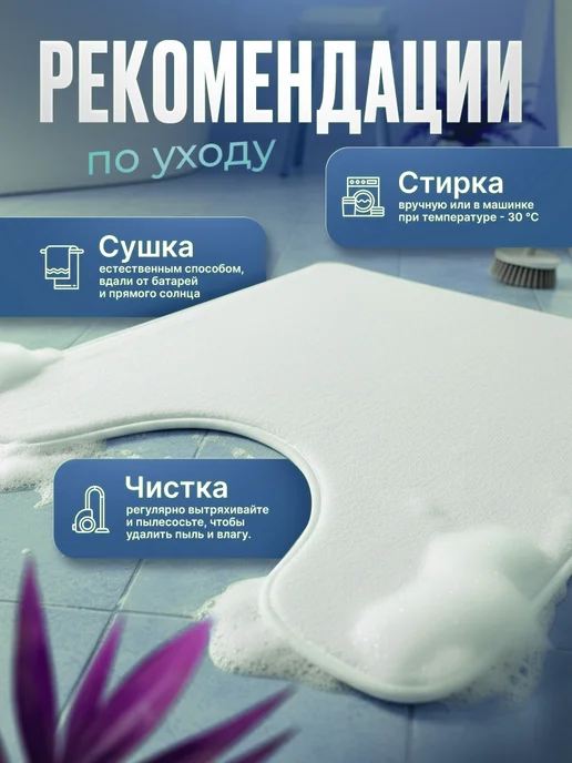 ProSleeves Коврик для туалета противоскользящий с вырезом 60 на 245, вариант, фото 5