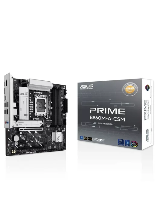 Asus Материнская плата PRIME B860M-A-CSM LGA1851 Intel B860 mATX, черный