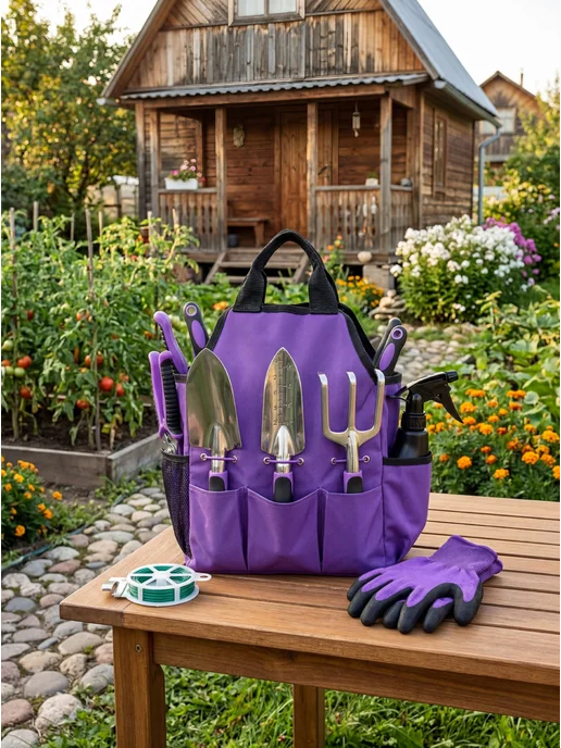 CozyStore Набор садовых инструментов с сумкой 11 предметов, вариант, фото 6