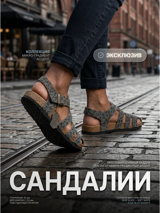 ANLI Сандалии, синий, фото 3