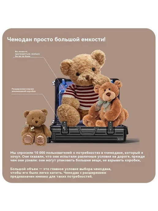 Чемодан Белый 26 дюймов, белый, фото 5