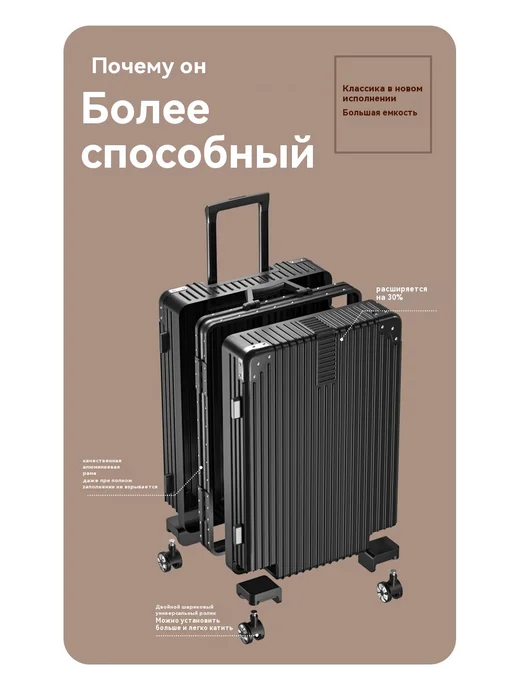 Чемодан Белый 26 дюймов, белый, фото 8