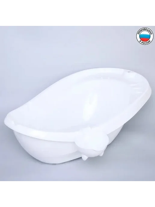 Удобная детская ванночка с сливом и ковшом, 35 л, фото 2