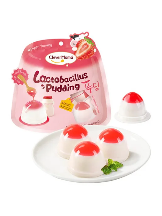 Пудинг Clever Mama с лактобактериями и клубникой 115 г, 3 шт, 115 г, 3 шт, фото 3