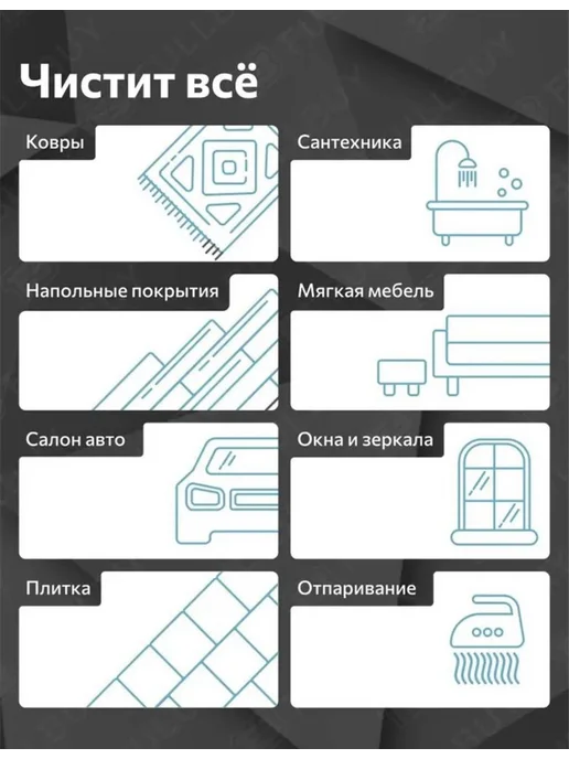 Паровая швабра 12в1 для дома, белый, фото 3