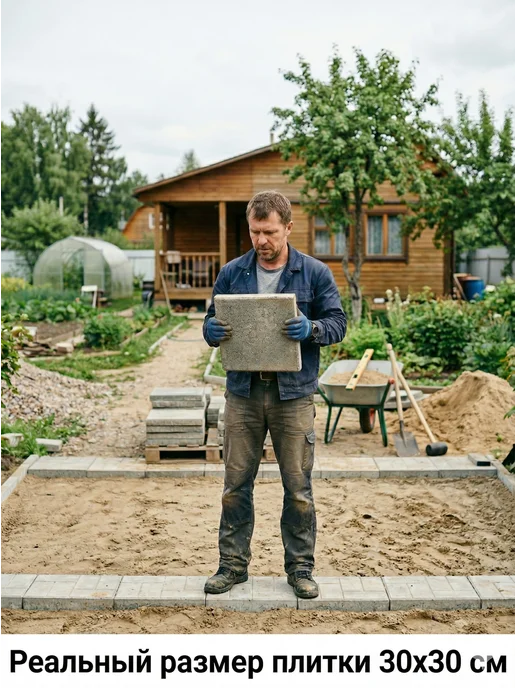 сампра Форма тротуарной плитки "Калифорния дерево" 30х30х3 10шт, 30x30x3, 10 шт, фото 8