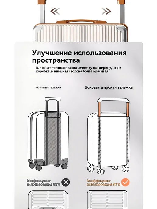 Чемодан ABS пластик 54 см, вариант, фото 7