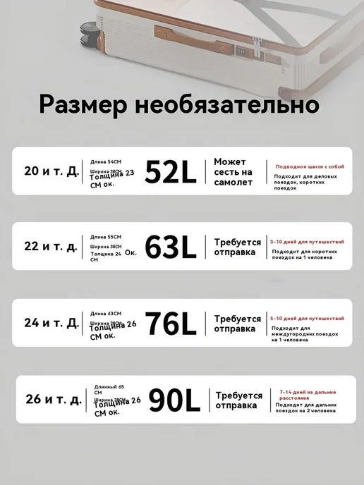 Чемодан ABS пластик 54 см, вариант, фото 8