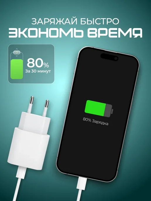 TOFURA Быстрая зарядка Type-C для android и iphone 15 16 17, белый, фото 2
