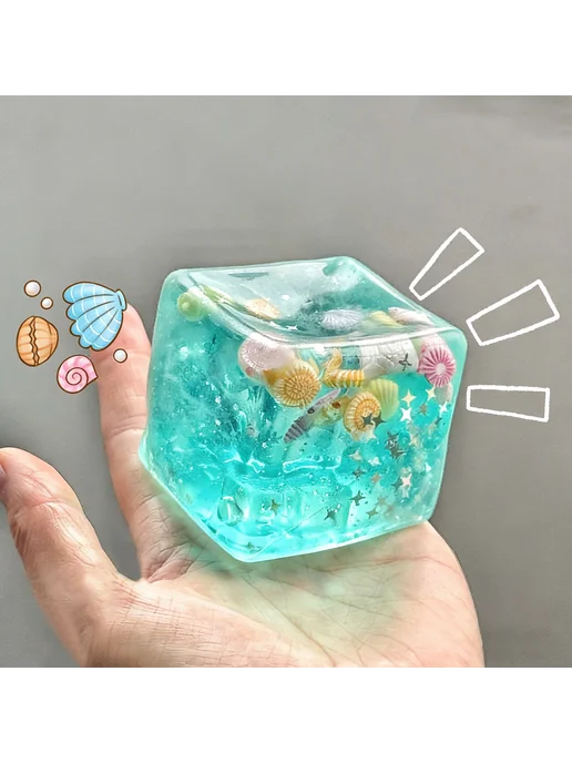 Объемная игрушка-антистресс в виде кубика льда, 1 шт, 1 шт, фото 3